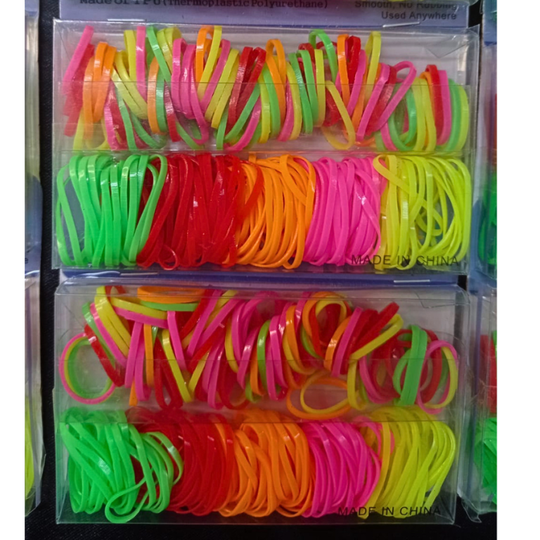 CARTELA DE GOMINHA NEON COM 5 KITS