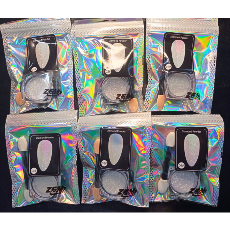 KIT PÓ CROMADO BORBOLETA COM 6 UN CORES SORTIDAS