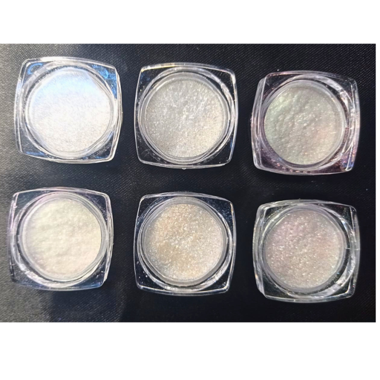 KIT PÓ CROMADO BORBOLETA COM 6 UN CORES SORTIDAS