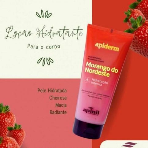 LOÇÃO HIDRATANTE CORPORAL MORANGO DO NORDESTE APINIL 190G