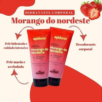 LOÇÃO HIDRATANTE CORPORAL MORANGO DO NORDESTE APINIL 190G