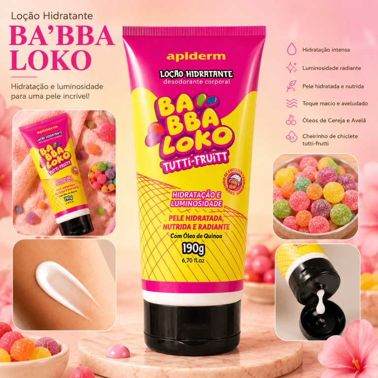 LOÇÃO HIDRATANTE CORPORAL BABBALOKO TUTTI FRUIT APINIL 190G