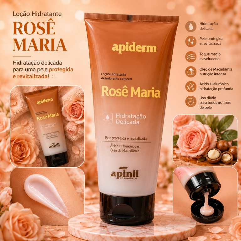 LOÇÃO HIDRATANTE CORPORAL ROSÊ MARIA APINIL 190G