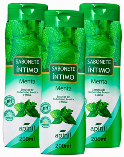 SABONETE ÍNTIMO DE MENTA APINIL 200 ML