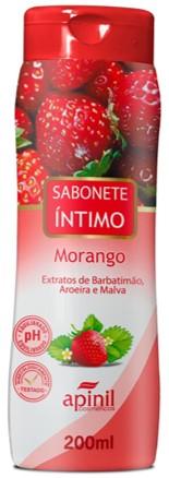 SABONETE ÍNTIMO DE MORANGO APINIL 200 ML