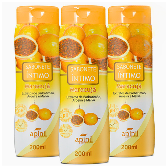 SABONETE ÍNTIMO MARACUJÁ APINIL 200 ML