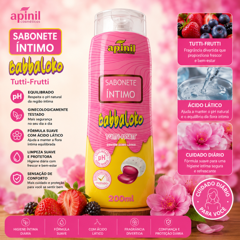 SABONETE ÍNTIMO BABBALOKO TUTTI FRUITT APINIL 200 ML