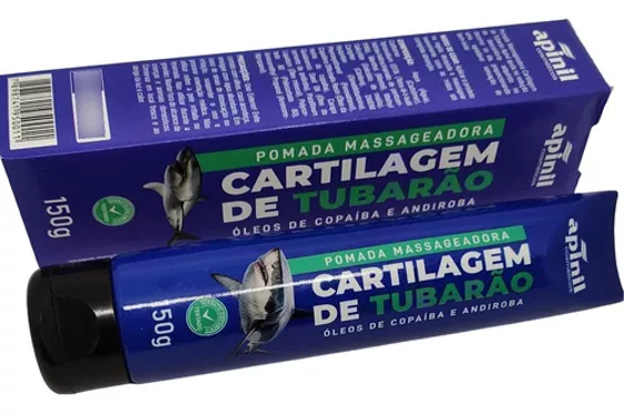 POMADA MASSAGEADORA CARTILAGEM DE TUBARÃO BISNAGA APINIL 150G