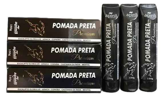 POMADA PRETA PREMIUM BISNAGA APINIL 150G