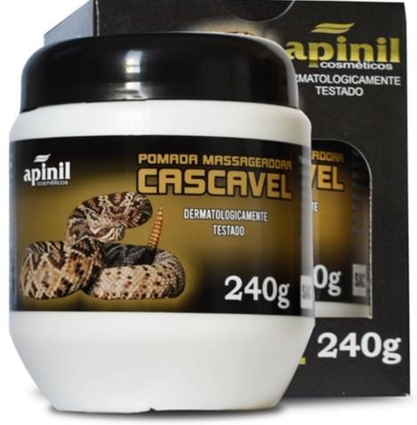POMADA MASSAGEADORA CASCAVEL POTE APINIL 240G