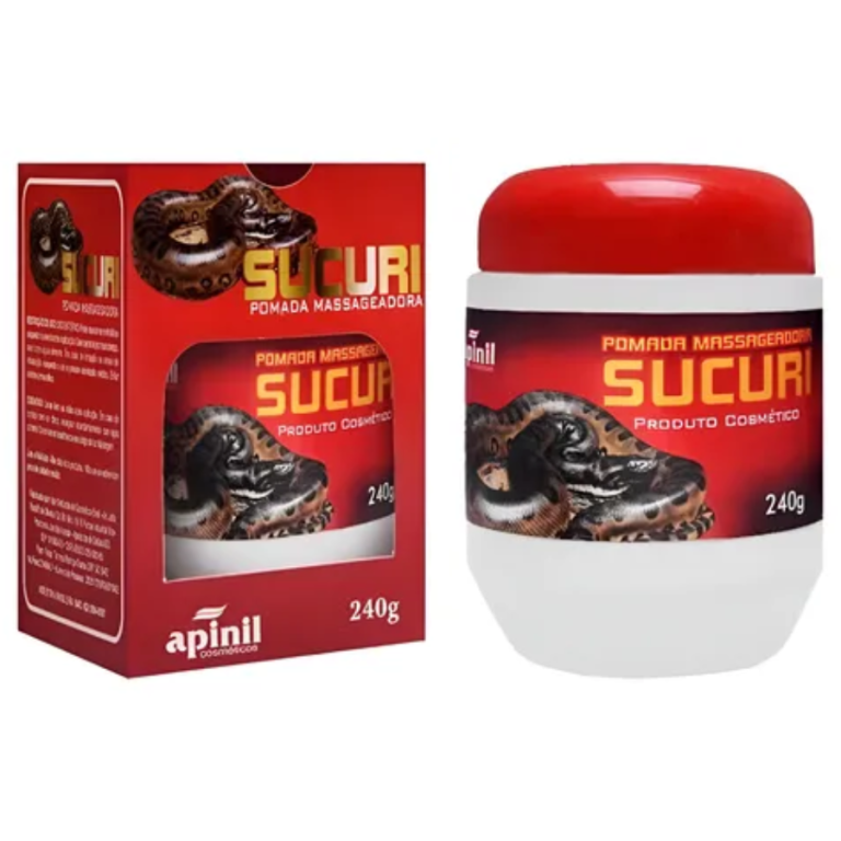 POMADA MASSAGEADORA SUCURI POTE APINIL 240G