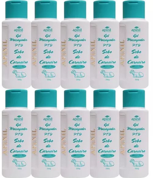 GEL MASSAGEADOR PTD SEBO CARNEIRO FRASCO APINIL 190G
