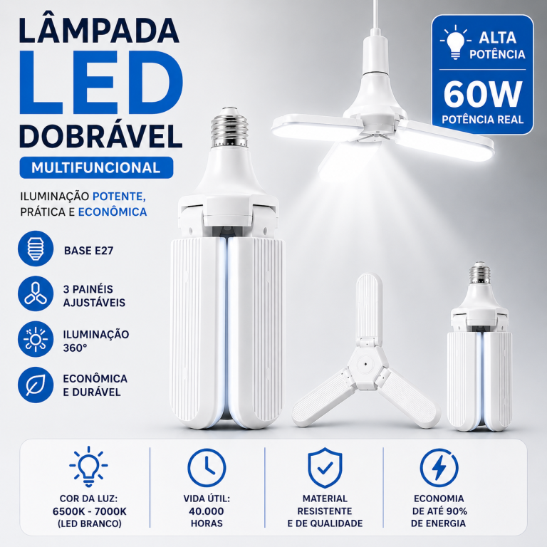 LÂMPADA 3 PÉTALAS LED 60W