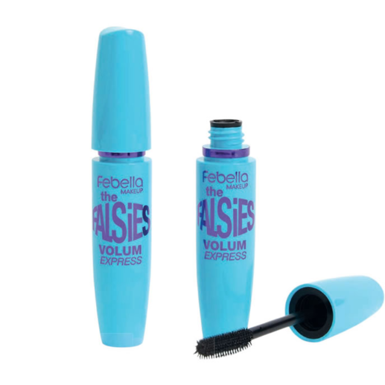 MÁSCARA DE CÍLIOS FALSIES VOLUME 10 ML EXPRESS FEBELLA BOX COM 12 UN