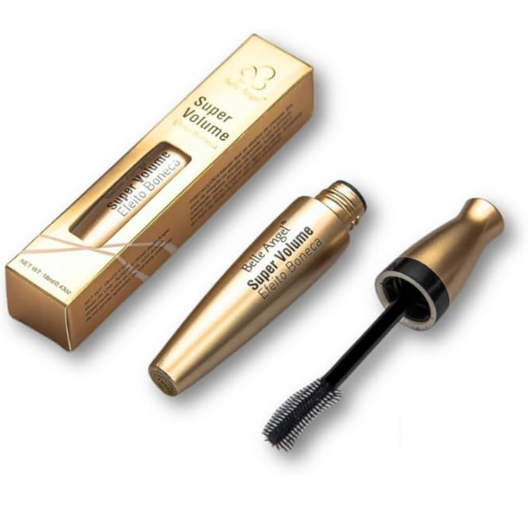 MÁSCARA DE CÍLIOS SUPER VOLUME EFEITO BONECA 18ML BELLE ANGEL BOX COM 24 UN