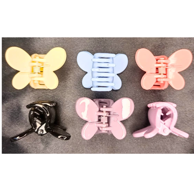 CARTELA PIRANHA ACRÍLICO COM 6 PEÇAS 2,8 CM BORBOLETA