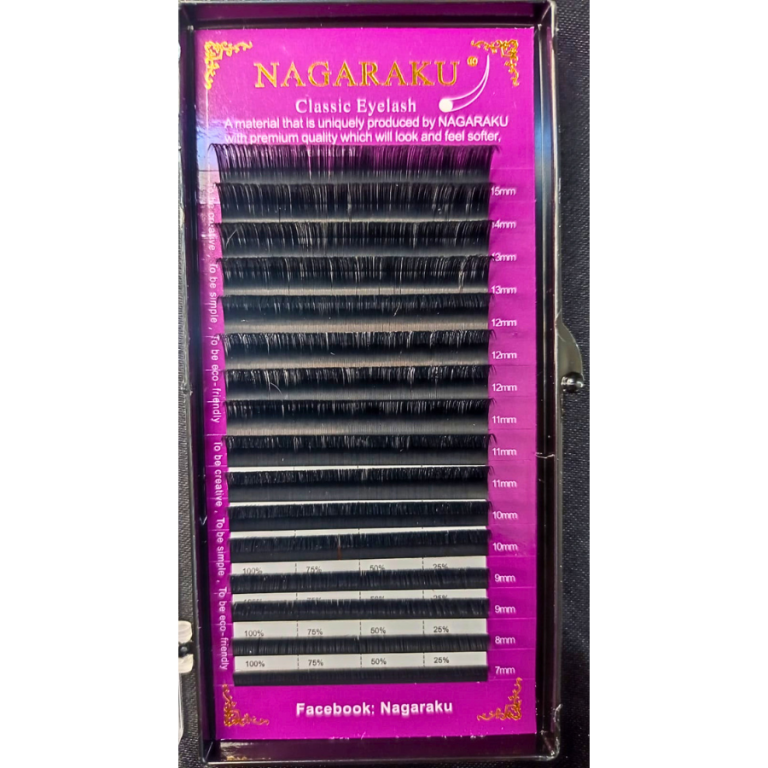 CARTELA DE CÍLIOS FIO A FIO NAGARAKU MIX 7 A 15MM