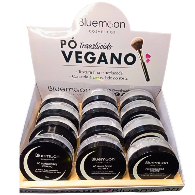 PÓ SOLTO TRANSLÚCIDO VEGANO BLUE MOON 13G BOX COM 12 UN
