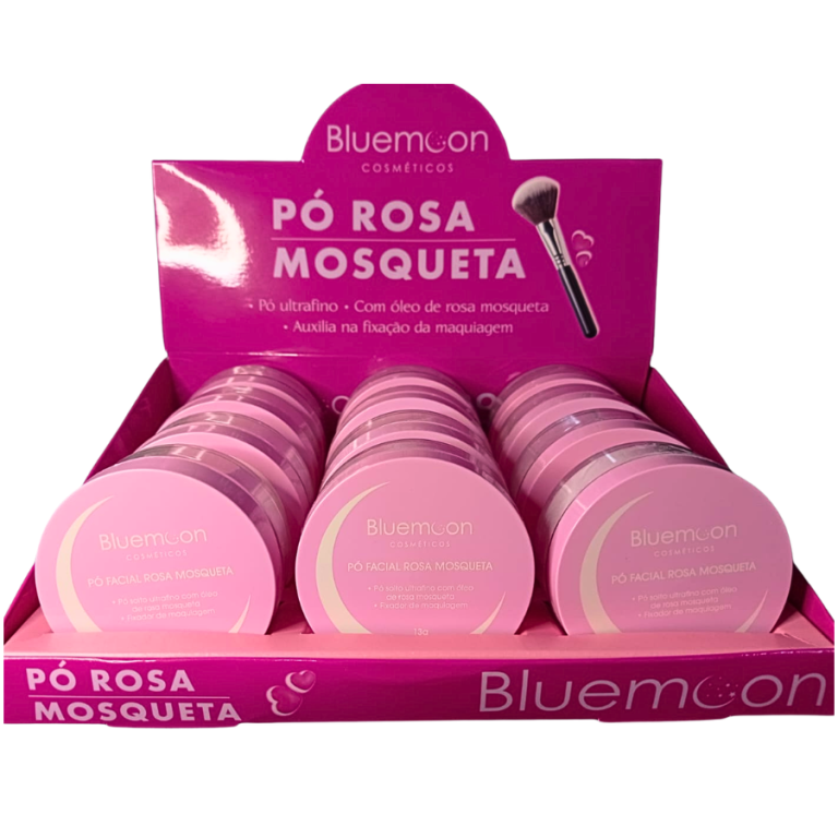 PÓ SOLTO ROSA MOSQUETA BLUE MOON 13G BOX COM 12 UN