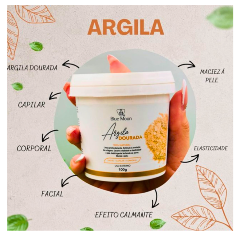 ARGILA DOURADA BLUE MOON 100G
