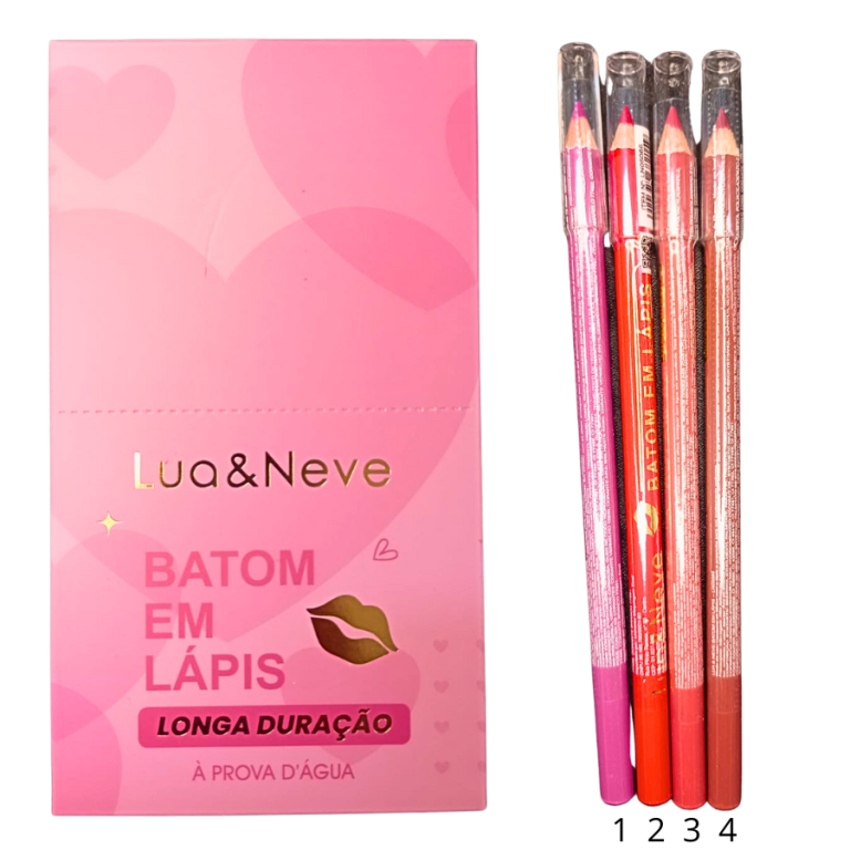 BOX LÁPIS BATOM CONTORNO LABIAL LUA E NEVE COM 36 UN