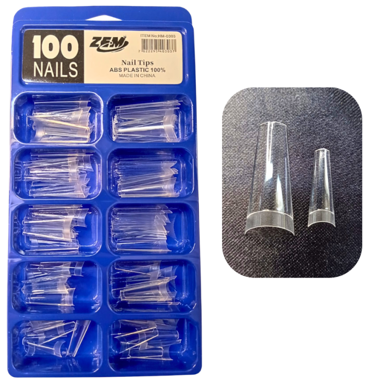 CARTELA DE UNHA A. TIPS BAILARINA ZEM COM 100 UN