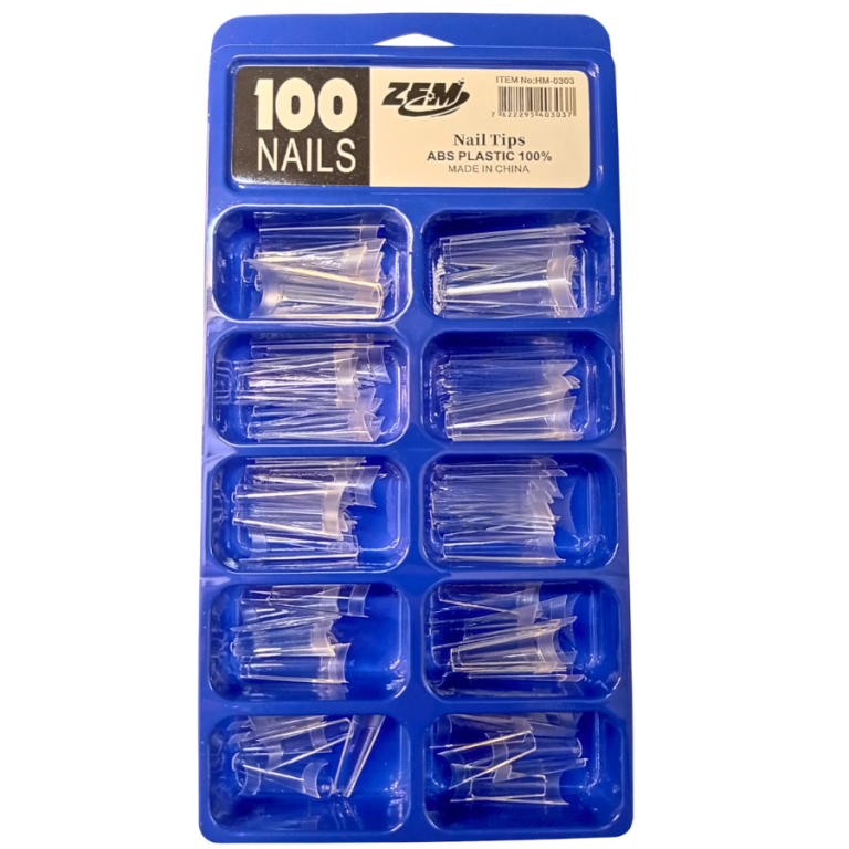 CARTELA DE UNHA A. TIPS BAILARINA ZEM COM 100 UN