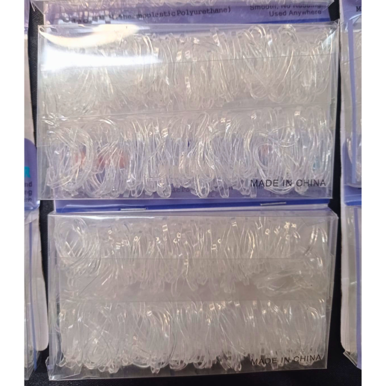 CARTELA DE GOMINHA TRANSPARENTE COM 5 KITS