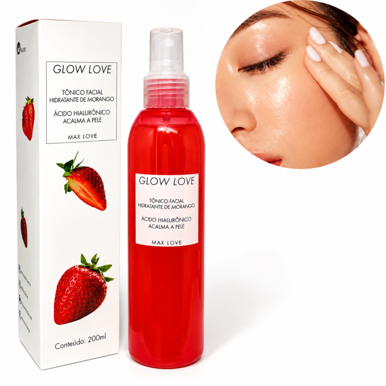 TÔNICO FACIAL HIDRATANTE MORANGO 200 ML MAX LOVE