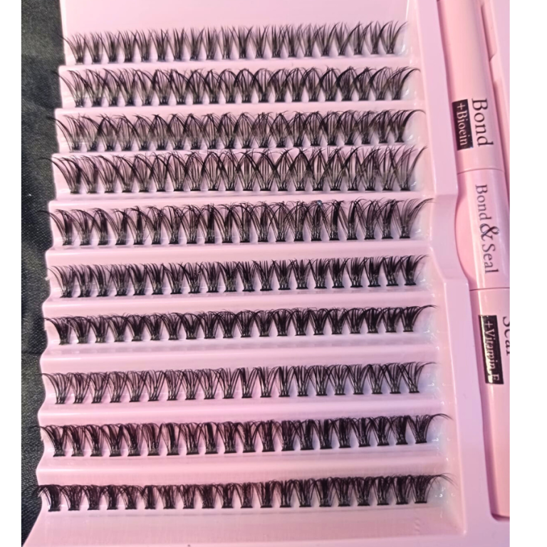 CARTELA DE CÍLIOS TUFINHOS MIX 30D+40D 10-14MM 200UN COM PINÇA PRIMER E SELANTE