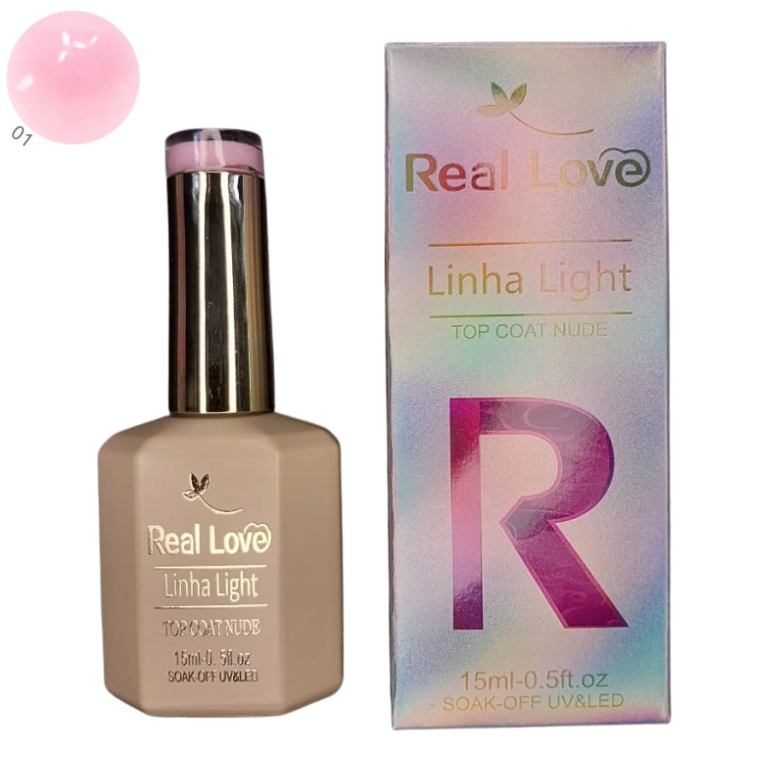 TOP COAT COM COR REAL LOVE NUDE 01 15ML