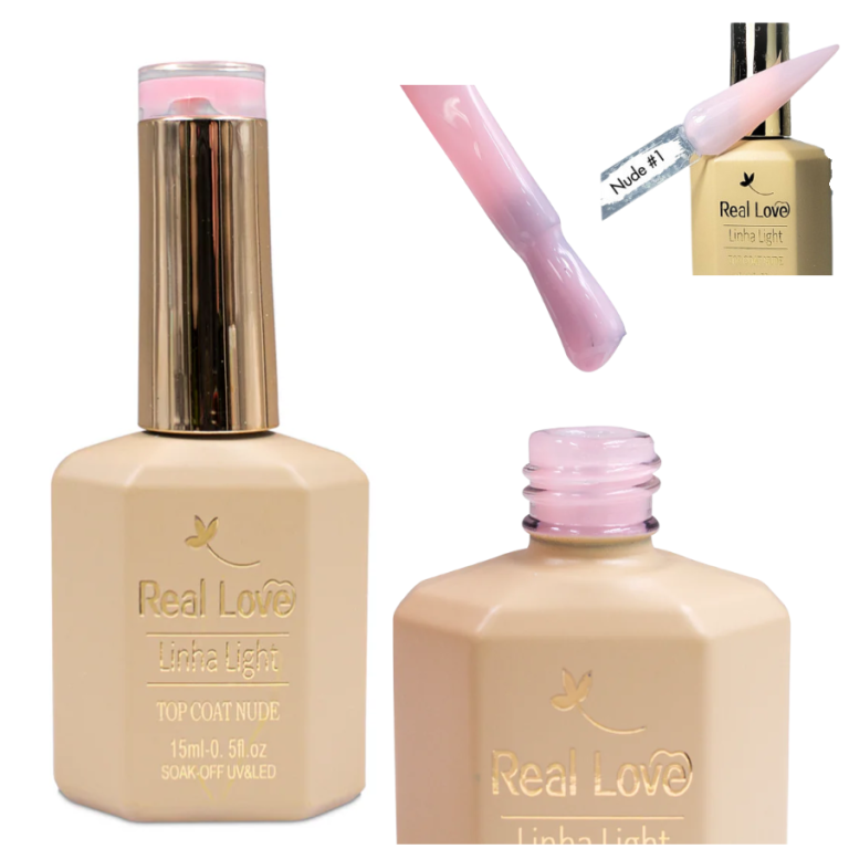TOP COAT COM COR REAL LOVE NUDE 01 15ML