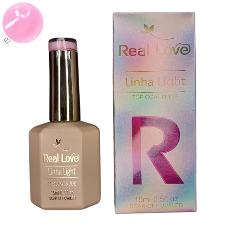 TOP COAT COM COR REAL LOVE NUDE 02 15ML