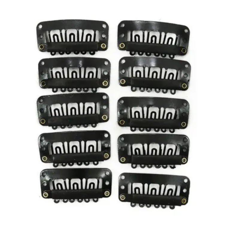 PACOTE CLIPE/GRAMPO 3CM PRETO PARA EXTENSÃO DE CABELO COM 50 UN
