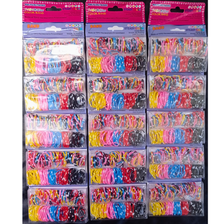 CARTELA DE GOMINHA COLORIDA PINTADA COM 5 KITS