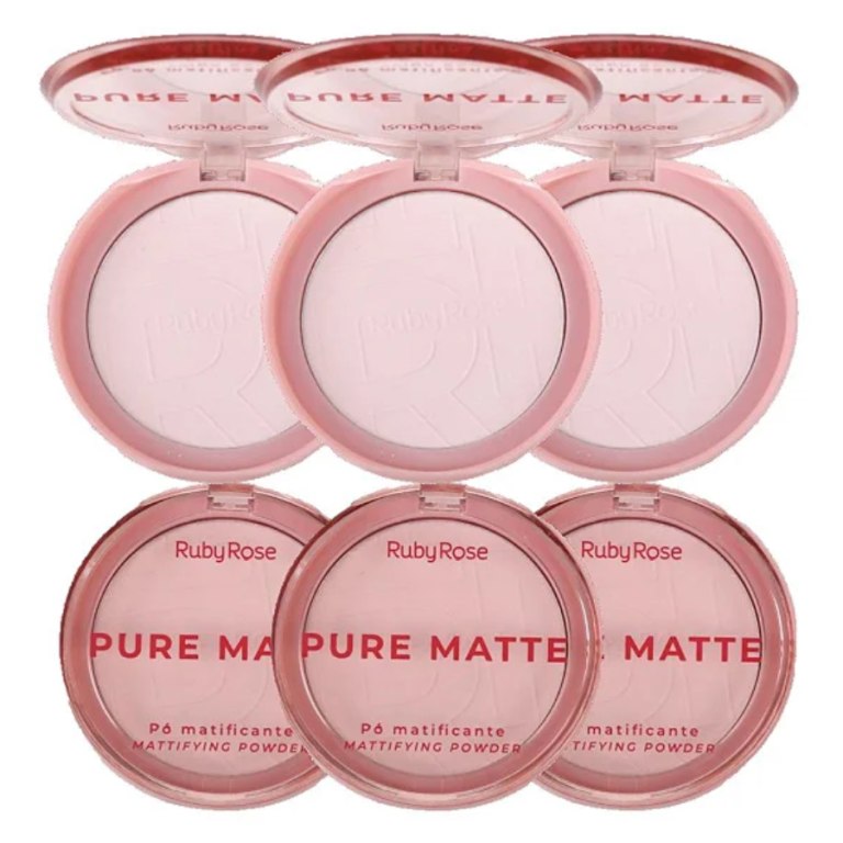 PÓ COMPACTO MATIFICANTE PURE MATTE RUBY ROSE BOX COM 12 UN