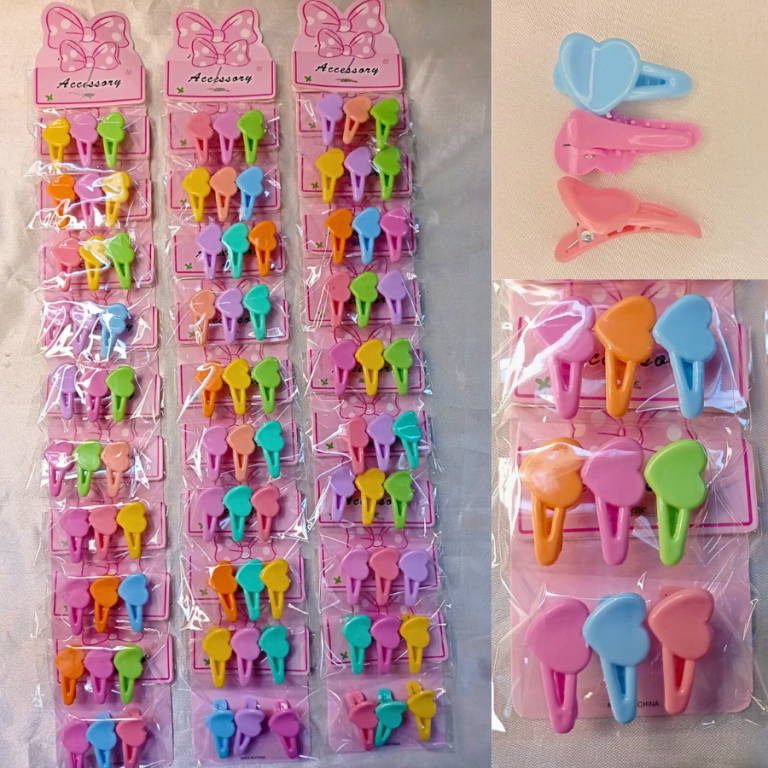 CARTELA PRESILHA COM 10 KITS DE 3 UNIDADES CORAÇÃO