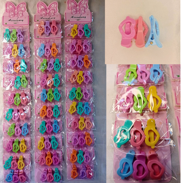 CARTELA PRESILHA COM 10 KITS DE 3 UNIDADES CORAÇÃO