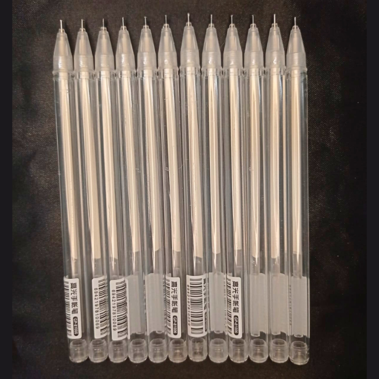 KIT COM 12 CANETAS BRANCO GEL PARA DECORAÇÃO DE UNHA