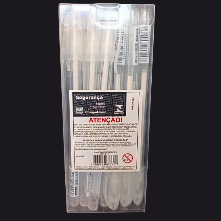 KIT COM 12 CANETAS BRANCO GEL PARA DECORAÇÃO DE UNHA