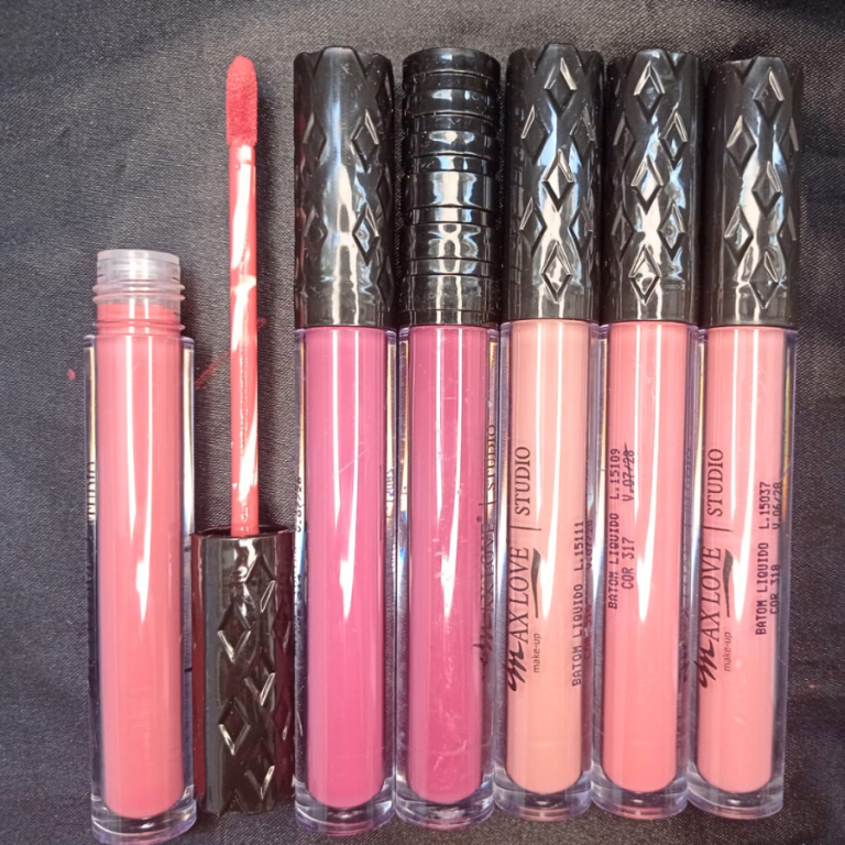 BATOM LÍQUIDO MATTE 24 HORAS NUDE 313 AO 318 MAX LOVE BOX COM 48 UN