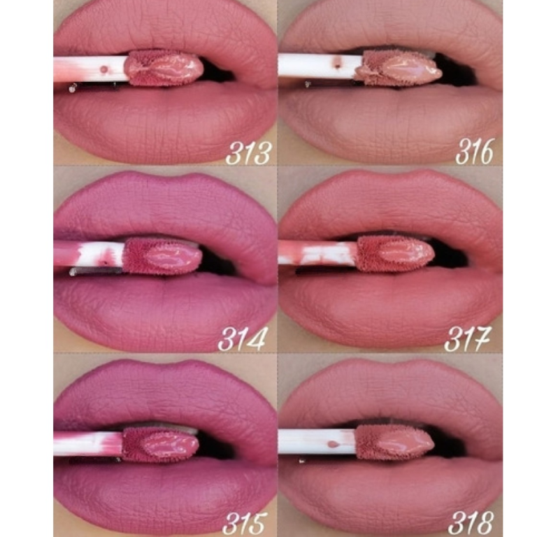 BATOM LÍQUIDO MATTE 24 HORAS NUDE 313 AO 318 MAX LOVE BOX COM 48 UN