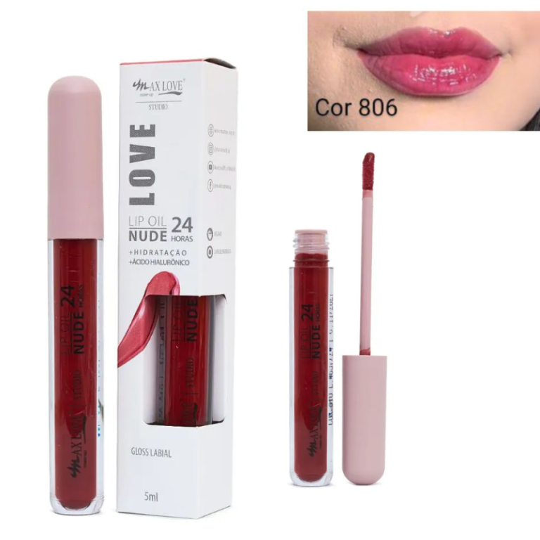 LIP OIL NUDE 24 HORAS COR 806 MAX LOVE BOX COM 36 UN