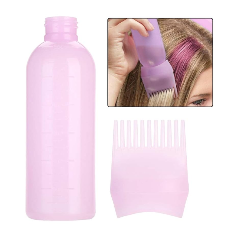 FRASCO COM PENTE APLICADOR DE ÓLEO E TINTA PARA CABELO 170 ML