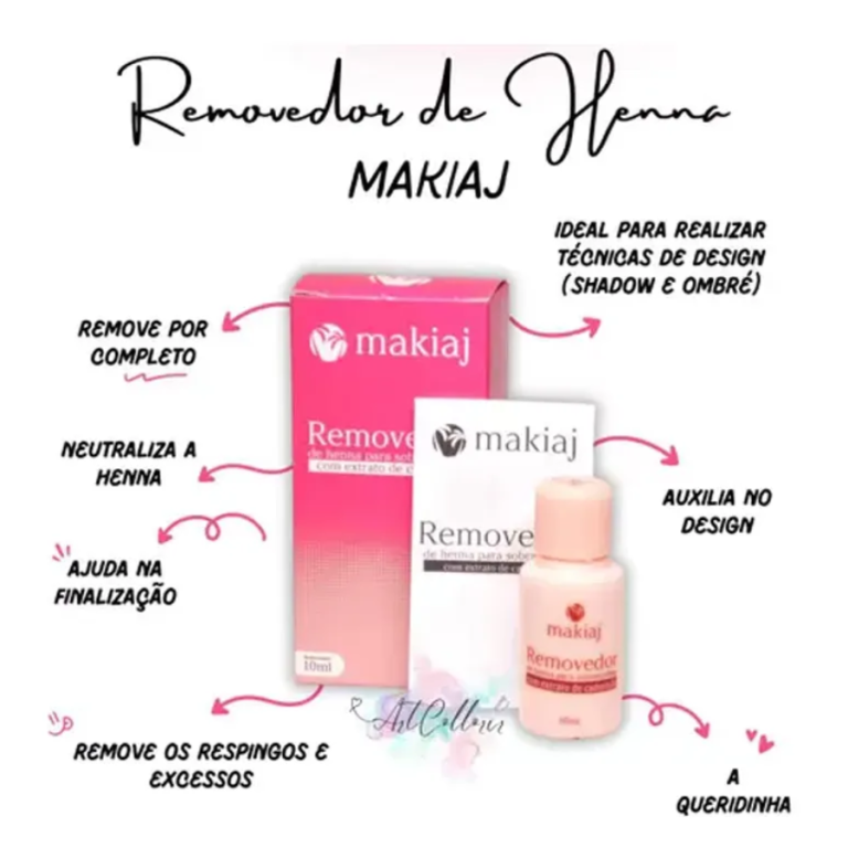 REMOVEDOR DE HENNA SOBRANCELHAS MAKIAJ 10 ML