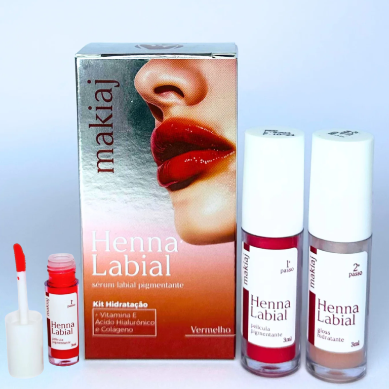 HENNA LABIAL SÉRUM COR VERMELHA MAKIAJ 3 ML
