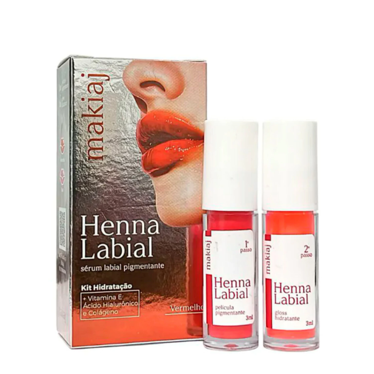 HENNA LABIAL SÉRUM COR VERMELHA MAKIAJ 3 ML