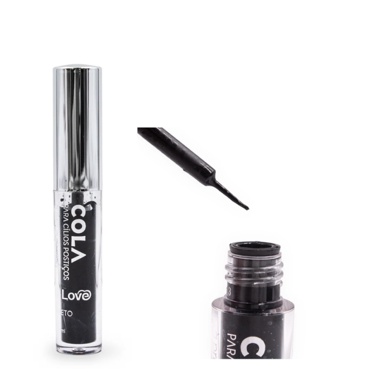 COLA DE CÍLIOS POSTIÇOS PRETA Á PROVA D'ÁGUA 5ML REAL LOVE