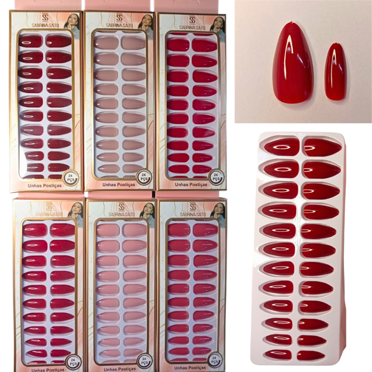 UNHA POSTIÇA AMENDOADA SABRINA SATO COM 24 UN