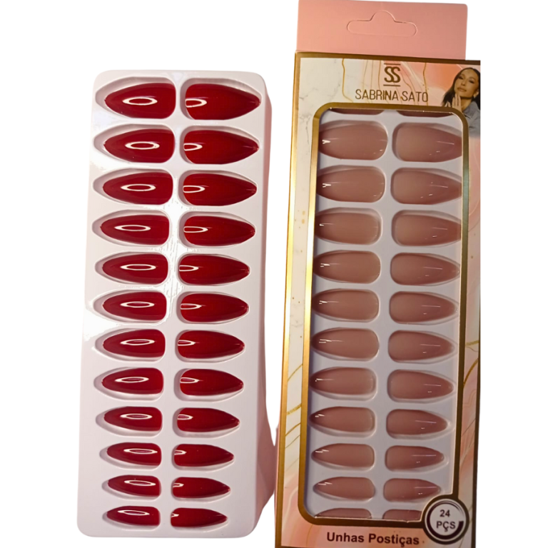 UNHA POSTIÇA AMENDOADA SABRINA SATO COM 24 UN